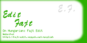 edit fajt business card